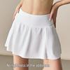Женская белая спортивная А-силуэтная теннисная юбка - мини, с защитой от просвечивания, двухслойная модель для бега и бадминтона