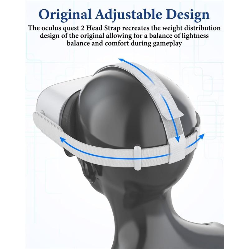 Head Strap for Oculus Quest 2 Headset, Replacement Head Strap Compatible with Meta Quest 2 Headstrap& Oculus Quest 2