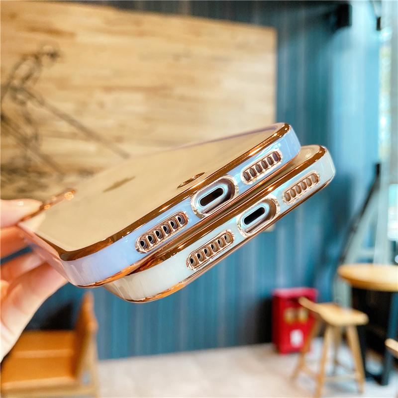 Гальванический прозрачный чехол для телефона для Iphone 12 13 Pro 11 12 Max Xr X Xs Max 13pro 14pro Max, мягкая прозрачная противоударная задняя крышка