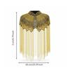 Beaded Fringe Capelet Decorative Geometric Style