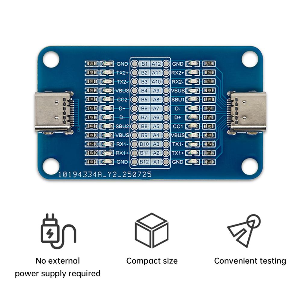 Двухпортовый кабель для быстрой зарядки Type-C, плата для проверки, для iPhone, Android-телефона, тестер последовательности кабелей, электронный набор