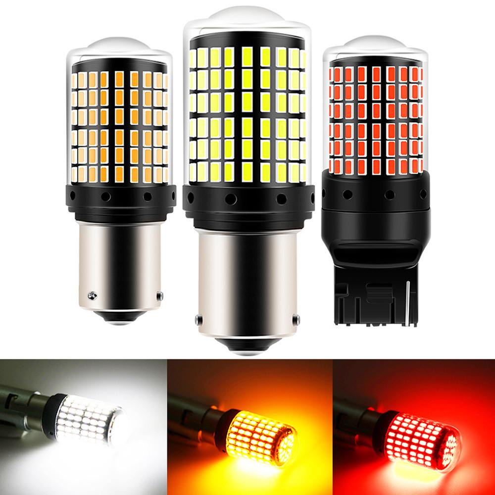 2 Pcs Led Flashing Light for Car Canbus Py21w 5W P21w Bau15s 1156 BA15S T20 W21/5W 3157 1157 Bulb 144smd Signal Lamp Assembly