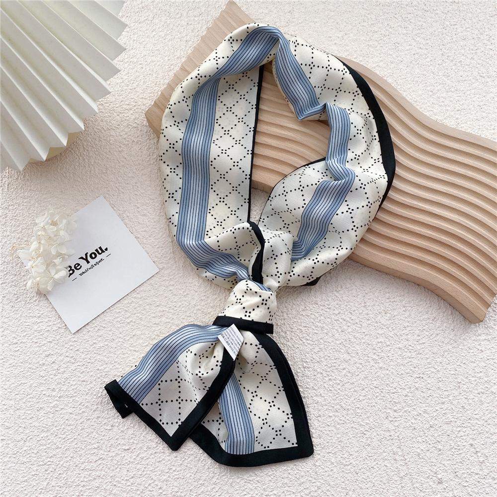 New Scarves Silk Scarves Women'S Spring And Autumn Season Long Decorative Professional Scarves Summer Thin Styles Paired With Shirts Stylish