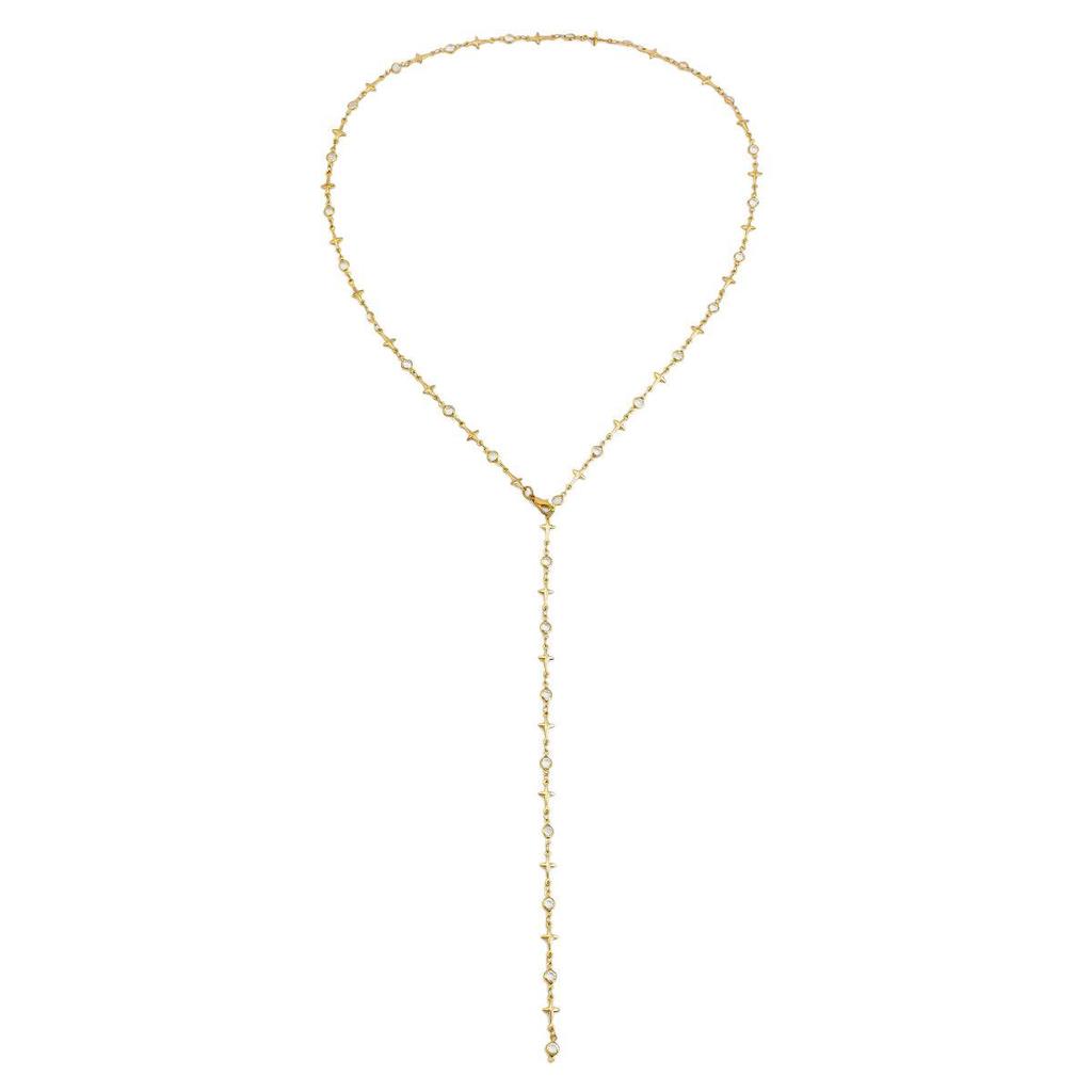 Трехмерное металлическое ожерелье-ключица Fresh Daisy в форме буквы Y