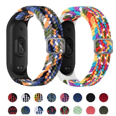 Эластичный плетеный нейлоновый ремешок для Xiaomi Mi Band 7 6 5, умный браслет-браслет
