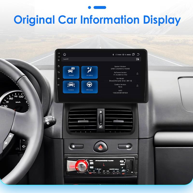 Hizpo Android 13 Автомобильное радио для Renault Clio 2 2000-2012 беспроводной CarPlay Android Auto 2din автомобильный интеллектуальный экран Bluetooth Автомагнитола DVR Cam RDS FM