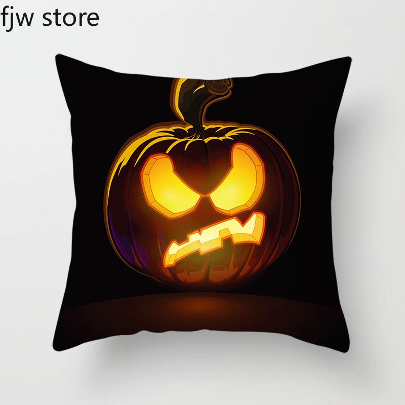 Halloween Decoration Pillowcase Pumpkin Ghost Face  Party  Sofa Cushion Cover Bedroom Home Decor 45x45cm