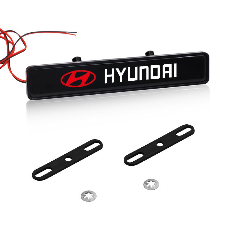 1 шт. Декоративные светодиодные фонари для автомобиля, эмблема на решетку радиатора капота, стайлинг для Hyundais H-1 I40 I30 I20 I10 IX35 IX25 Tucson Getz Terracan Accent