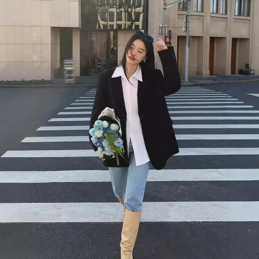 Женский пиджак Petite Chic Gray Small - Новый стиль весны 2025 года