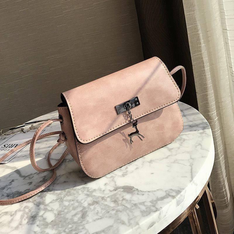Ретро Однотонный Подвеска-Олень Сумка-Седло Crossbody Наплечная Сумка Квадратная Сумка из ПУ