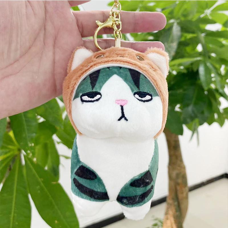 Charming Cat Plush Keychain Unique Cartoon Doll Soft Toy Backpack Pendant Gift Idea