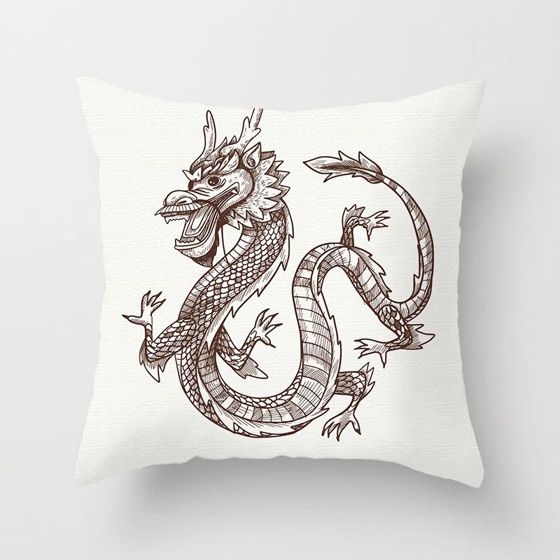 Мультяшный геометрический милый чехол для подушки с собакой и кошкой, наволочка для дома, гостиной, украшения дивана, наволочка