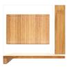 Relaxdays planche à découper en bambou, design élégant, h x l x p : env. 5 x 56 x 38 cm, pour la cuisine, nature
