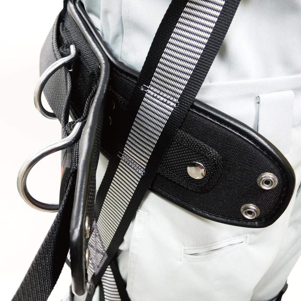 Поясная страховочная система Tajima New Standard для рабочего позиционирования, размер L, с петлей для веревки и малым страховочным блоком, конструкция с мягкой подушкой