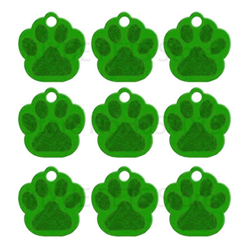 100 шт. Бирка для питомца с лапой, ID-бирка для собаки, с гравировкой на заказ, Именная табличка, Телефон, ID-бирки для собак, Персонализированный алюминиевый кулон для питомца, Брелок