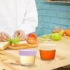 6 шт. стеклянных контейнеров для хранения продуктов с крышками 120 мл, герметичные, без BPA, многоразовые мерные линии