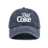 1pc Retro Washed "Diet Choke" Printed Baseball Cap for Women,Classic Casual Stylish Retro Adjustable Driver Cap for Party Tralve