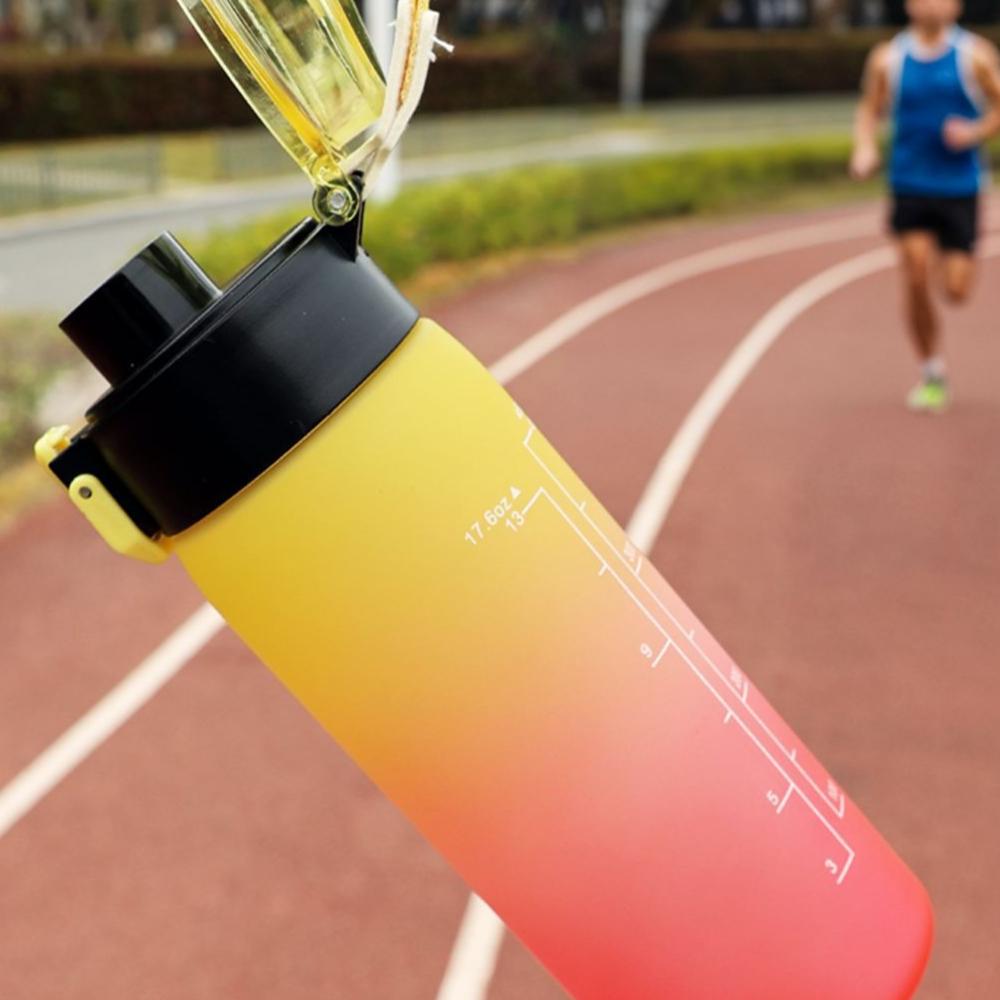 500ML KPop Demon Hunters Plastic Anime Water Cup Has Scale Travel Office Gym Hiking Portable Drink Bottles Outdoor Sport Gifts