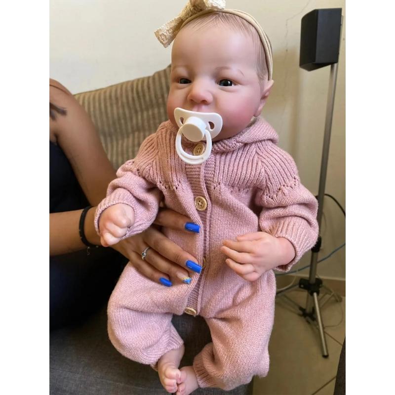 Кукла с глазами Onesie Boy, открывающимися/закрывающимися, ручная работа, белая кожа, новорожденный мальчик в одежде, силиконовая кукла для ребенка