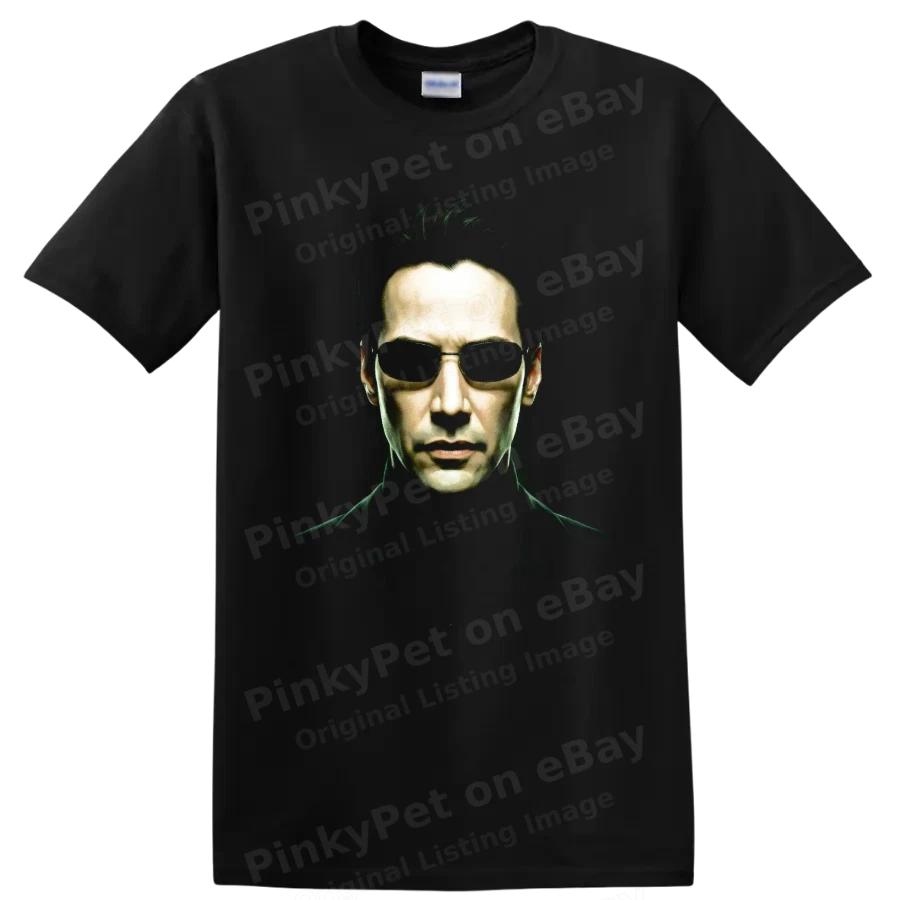 Neo Sunglasses Portrait Sci Fi Movie T Shirt Cyberpunk Action Fan Tee Gift Retro