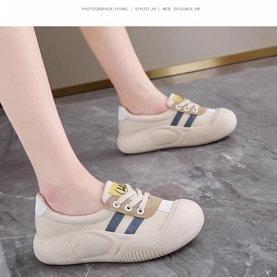 Платформа вафля обувь Форрест Гамп кожаная одинарная обувь женская 2025 новая лето дышащая спортивная обувь для папы нескользящая