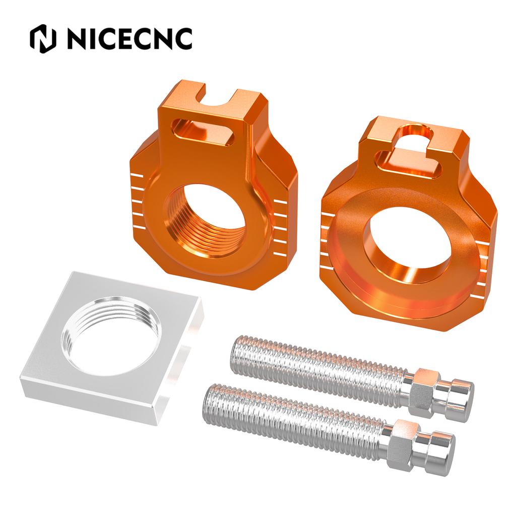 NICECNC For KTM EXC 300 2024 22mm Rear Axle Block Chain Adjuster For KTM EXCF 350 SX 125 SXF 450 2023 2024 Husqvarna TE300 FE450