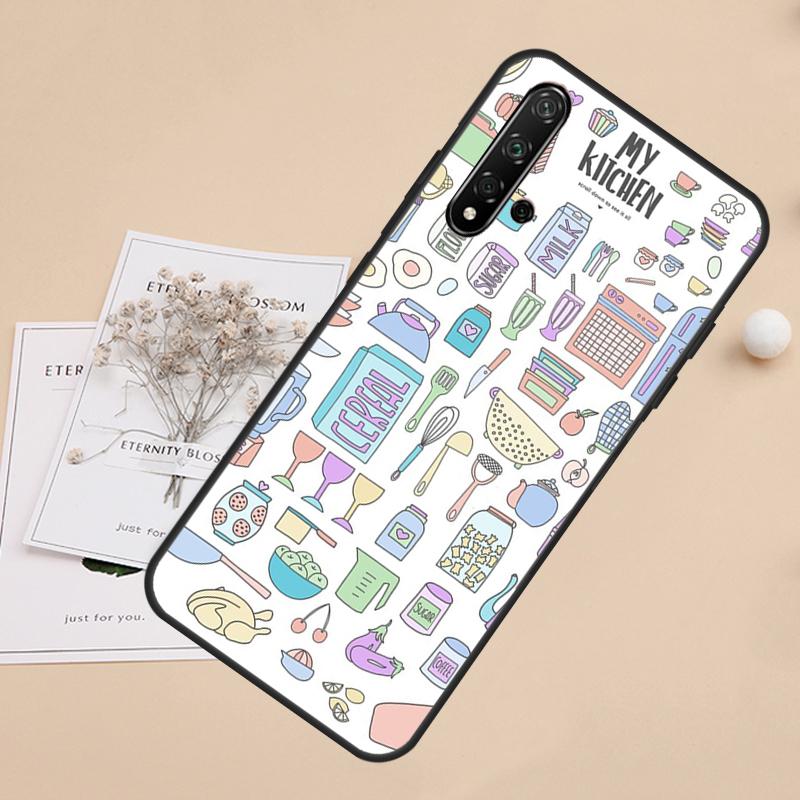 Baking Cook Chef For Huawei Nova Y91 Y61 Y60 Y70 Y72 Y73 Y90 9 10 SE 7i 8i 11i 12i P30 P40 Lite P60 Pro Case