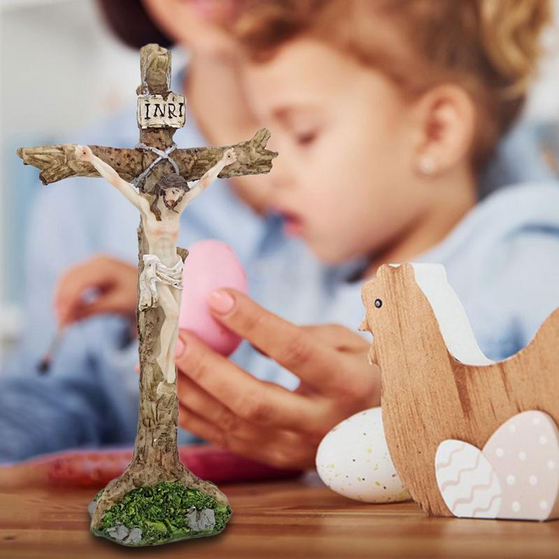 Фигурки Распятия Религиозные Статуэтки Христианское Украшение Святые Католические Поделки на Рождество Пасху Домашнее Украшение