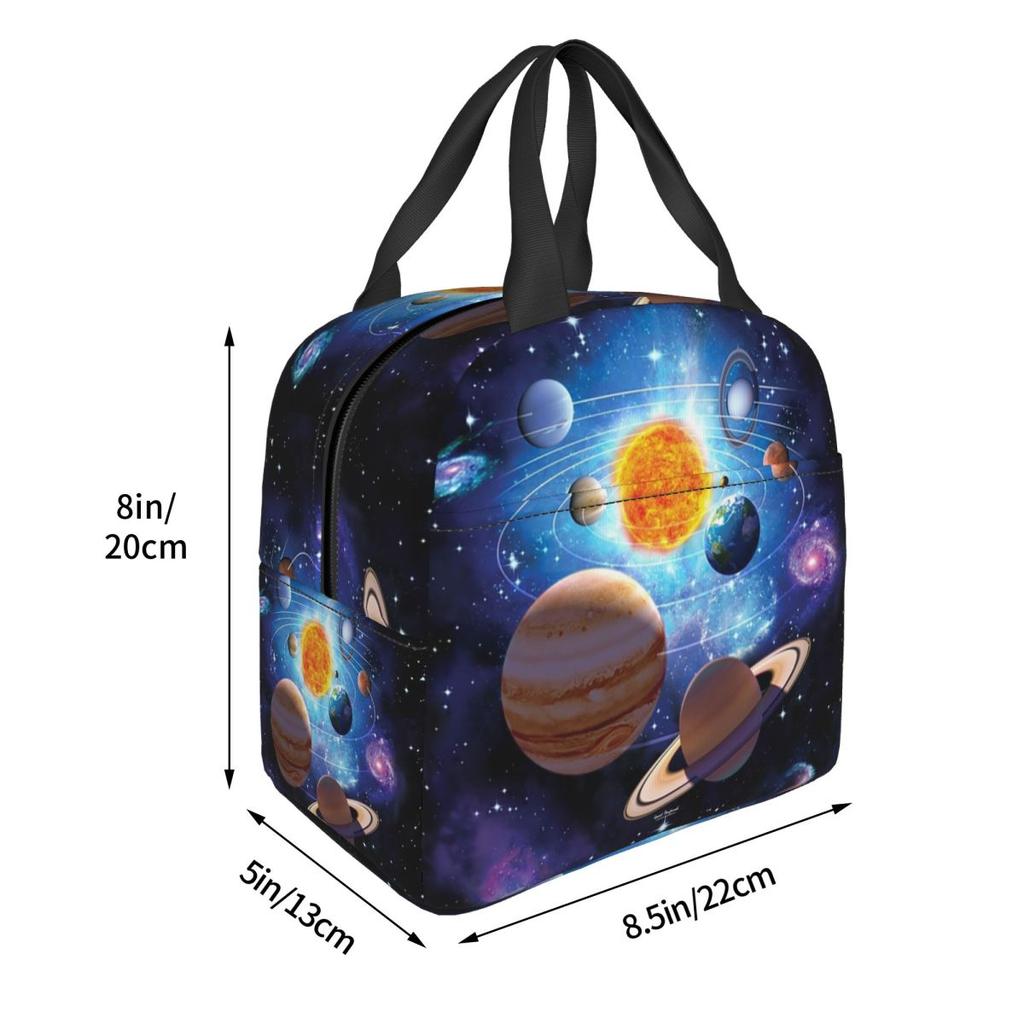 Solar System Space Planets Universe Insulated Lunch Bag for Kids School Cooler Thermal Food Box Tote Lunch Boxes Container