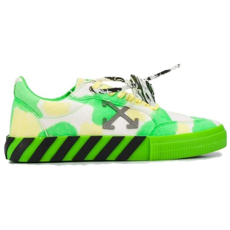 Off-White Vulc Low 'Тай-дай - Зеленый Желтый' OMIA085E20FAB0025555
