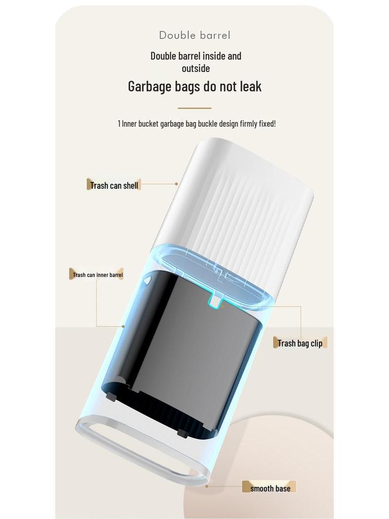 Press-Type Pop-Up Lid Trash Can for Kitchen, Bathroom, or Restaurant