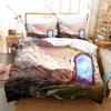 Glowing Magic Fantasy Portal Interdimensional Gate HD Print Bedding Set Duvet Cover + 2 Pillowcases Polyester Game Room Decor