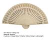 Китайский складной веер, ручной винтажный танцевальный веер, портативный ретро-веер с выемкой для уличной фотографии в жаркое лето