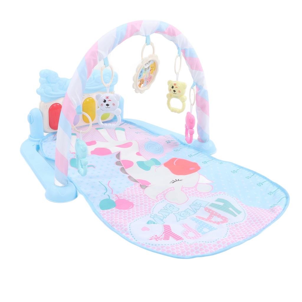 Baby Kick Play Piano Learning Toy Multifunctional Baby Play Mat with Piano Rattles for Baby Infant