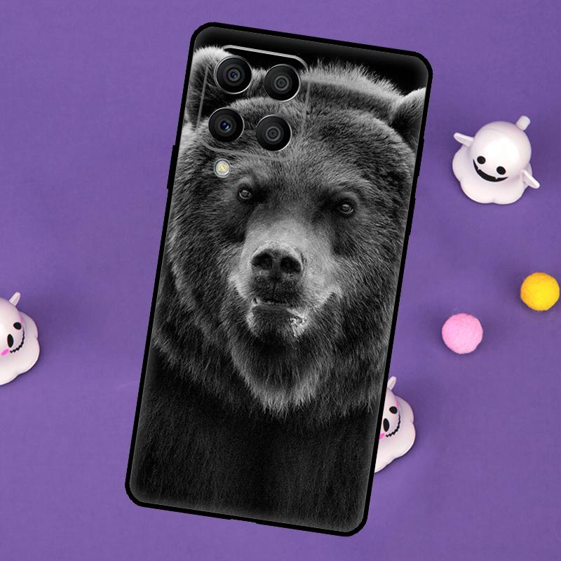 Чехол-животное Медведь Гризли Для Samsung Galaxy M55 M15 M33 M13 M23 M53 M31 M51 M14 M34 M54 M20 M30s M52 M32