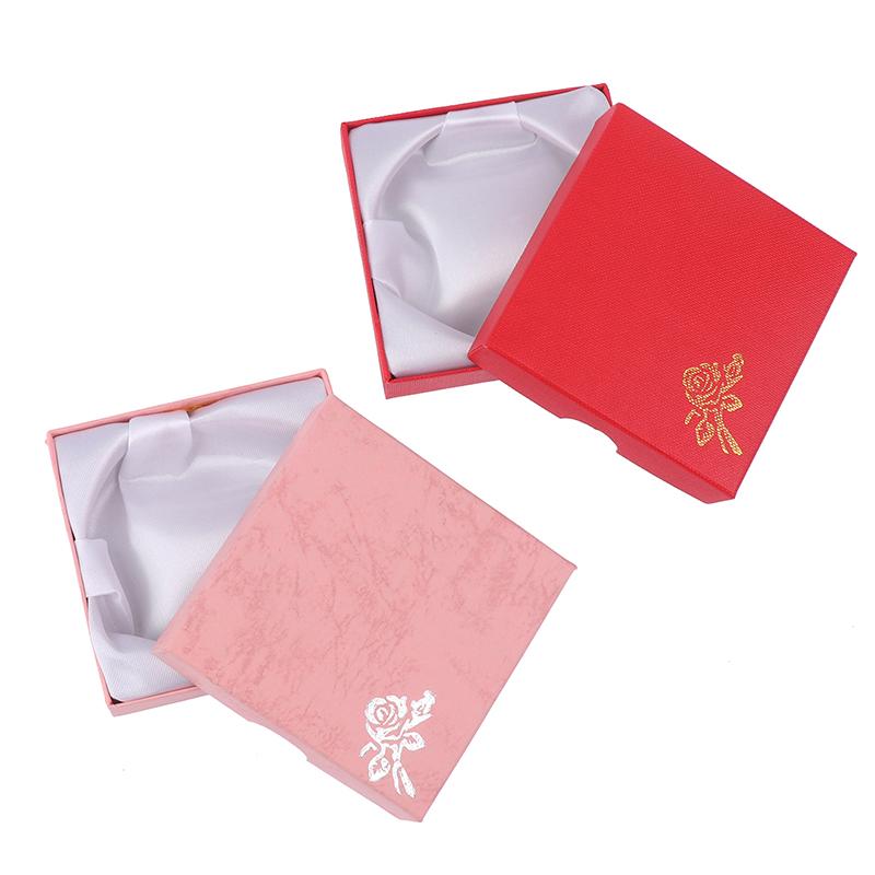 Квадратный футляр для упаковки ювелирных изделий с цветочным принтом, коробка для демонстрации браслетов, ожерелье, картонная подарочная коробка, органайзеры для ювелирных изделий