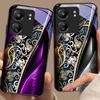 Jinmai Красно-фиолетовый Для Xiaomi Redmi 13C Note13 12 Pro Plus 5G Note 9 13T Pro POCO X6 F5 F6 Черный Чехол для телефона из закаленного стекла