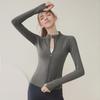 Fitness Thin Zipper Sports Jacket Long-sleeved Quick Dry Clothes Tight Running Yoga Clothing Fall and Winter Tops
