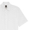 Boss Mens Microprint Regular Short-Sleeved Shirt