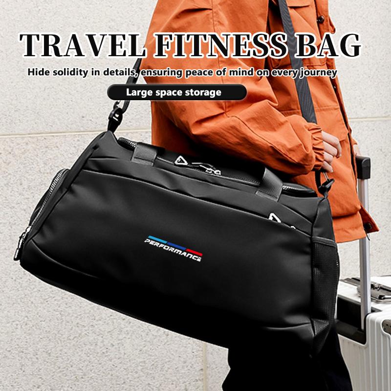 BRHE9 For BMW Car Logo Fitness Organiser Bag Travel Tote Crossbody Storage Bag 1 2 3 5 7 Series X1 X2 X3 X4 X5 X6 G20 G30 G11 G12