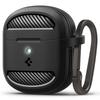 Чехол Spigen для Pixel Buds 2a, ударопрочный, из ПК и ТПУ, с поддержкой беспроводной зарядки, с карабином, простой, прочный, ACS09480, двухслойная конструкция, совместимый, в комплекте, легкий,