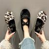 2024 Fashion Women's Shoes Elastic Band Women's Flats Hot Sale Round Toe Casual Flats Women New Leopard Print Flat Low Heels