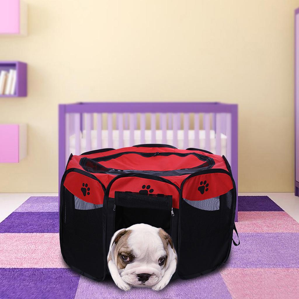 Portable Foldable Waterproof Pet Playpen Open-Air Oxford Air Mesh Playpen and Exercise Pen Tent