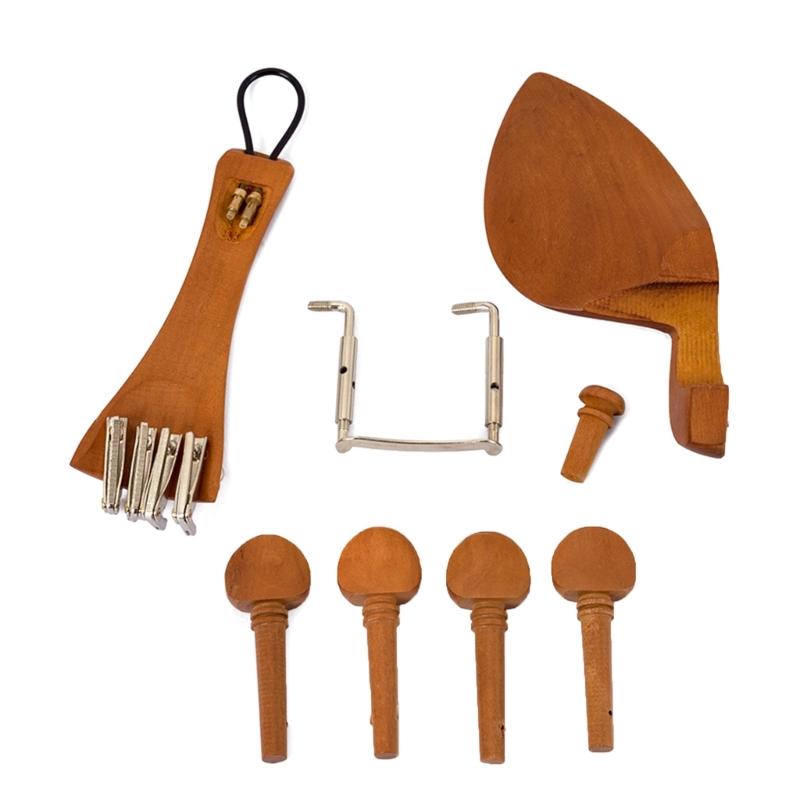 Подбородник Смычок Струнодержатель Колки Черный Подбородник для 4/4 Скрипки Замена