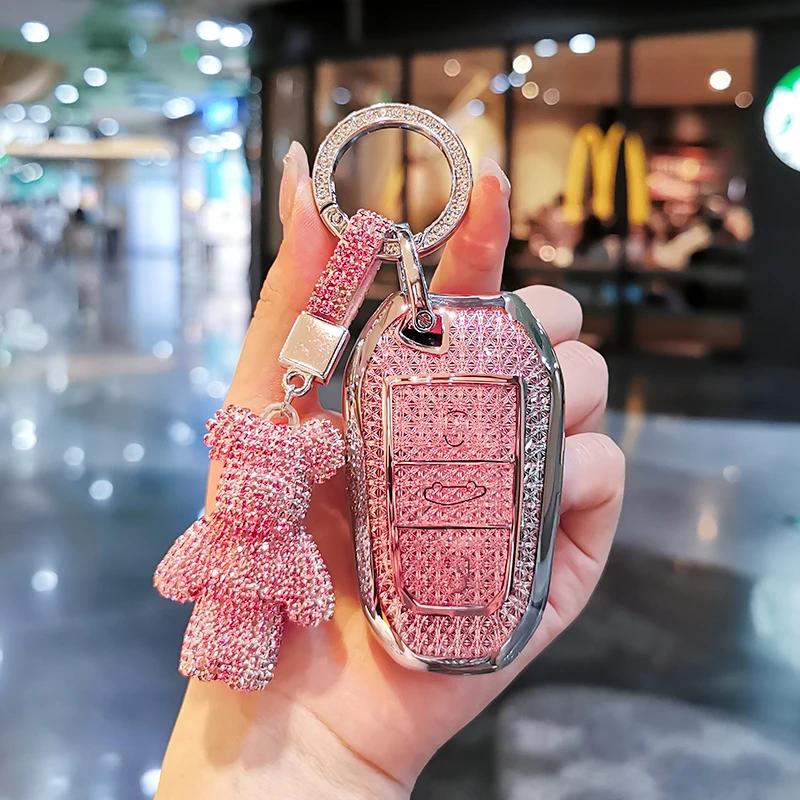 Key Case for Car Car keychain for Peugeot 408 keycase 3008 308s 508l 4008 2008 5008 301 keycover keyshell Keychain Car buckle