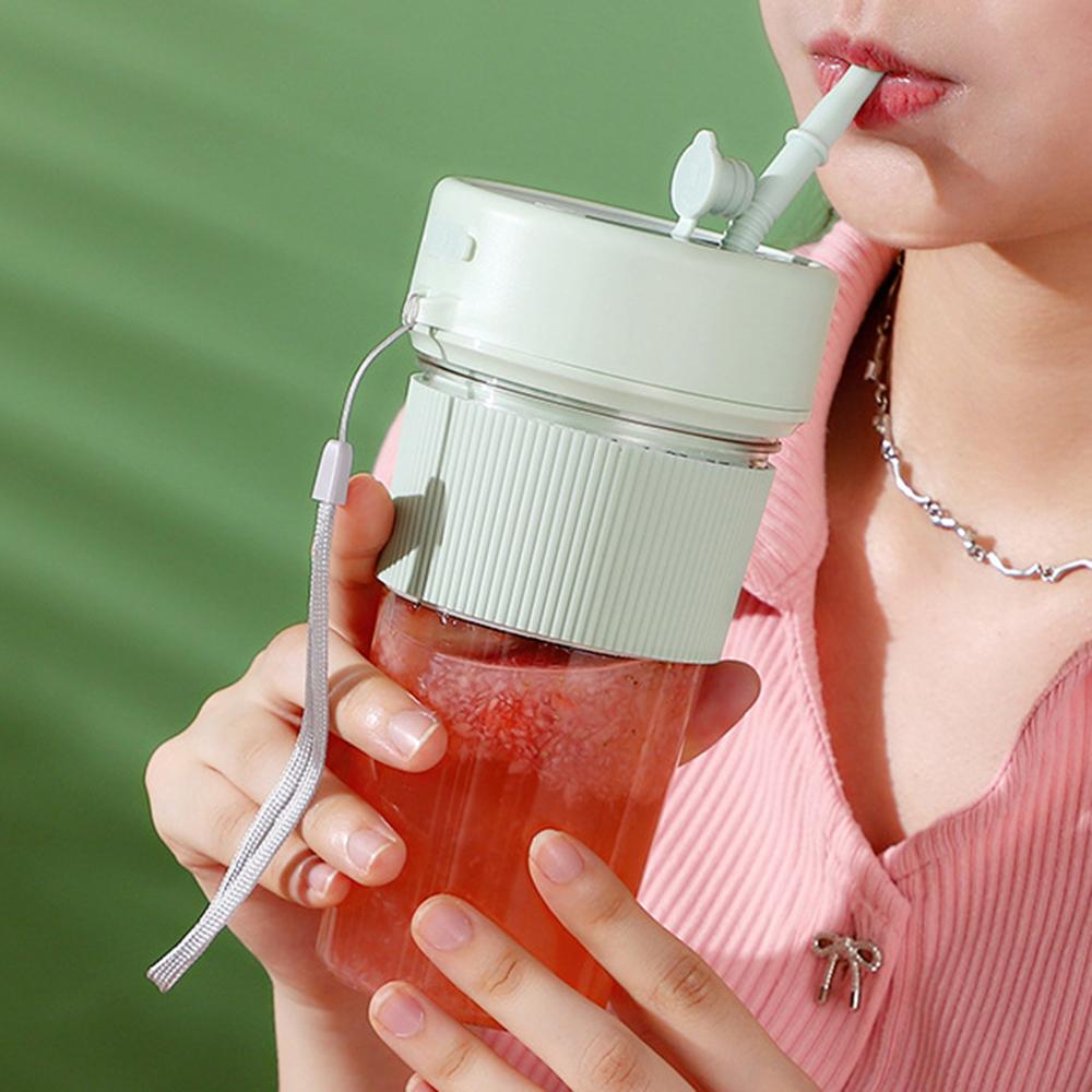 1 шт. Портативная перезаряжаемая соковыжималка, электрическая чашка для сока с трубочкой для занятий спортом на открытом воздухе, 350 мл автоматические миксеры для фруктов кухонный инструмент