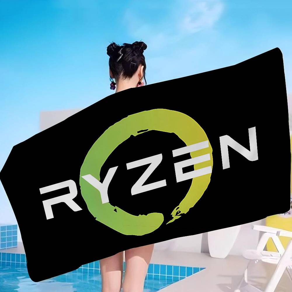 AMD R-Ryzen Technology products Microfiber Beach Towel Absorbent Quick dry Soft Yoga Swimming Resort Mountain Climbing Towel