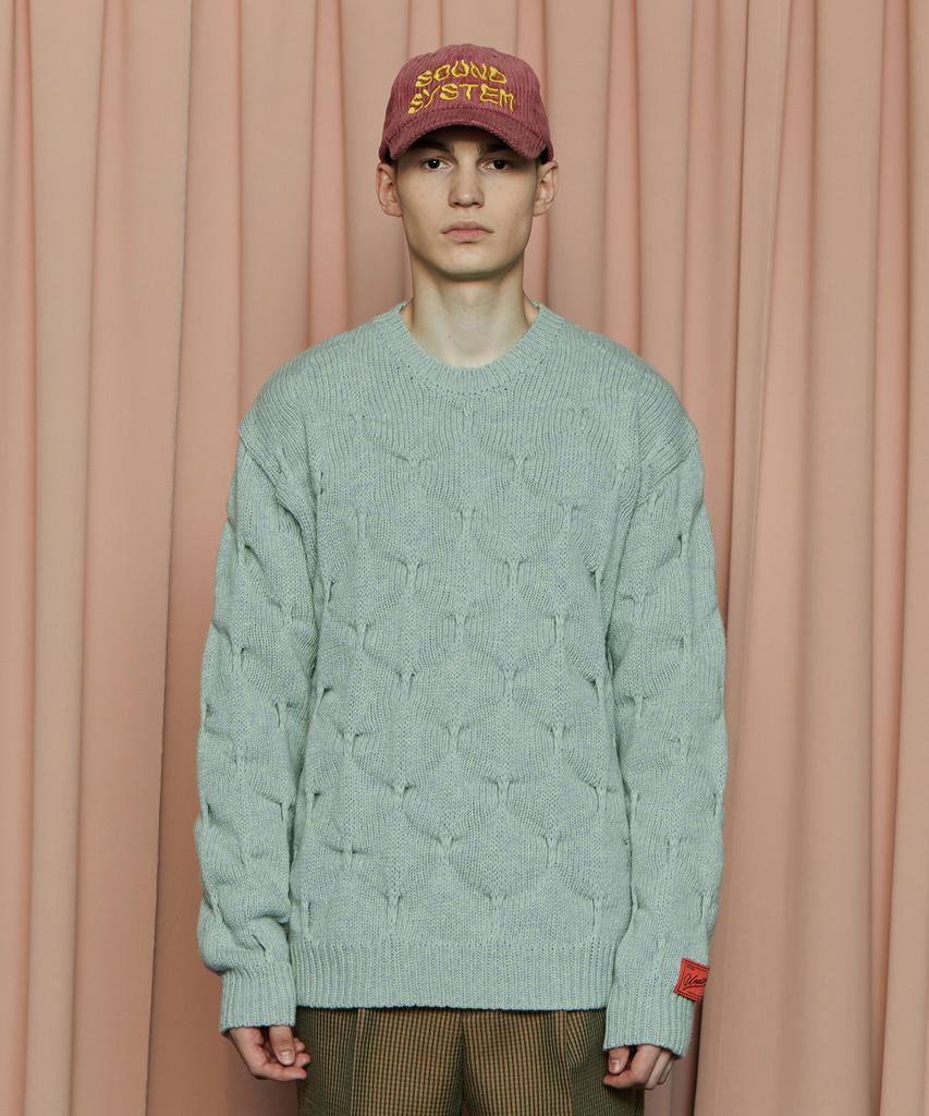 UNALLOYED Embossed Clover Knit / Mint