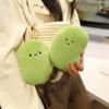 Cartoon Green Soybeans Pea Pod Plush Toy Kawaii Keychian Stuffed Doll Plant Pendant Hangings Bag Home Decor Kids Birthday Gift
