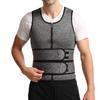 Men's Double Belt Vest Shapewear with Reinforced Sweat-Enhancing Rubber Corset for Waist and Abdomen Support